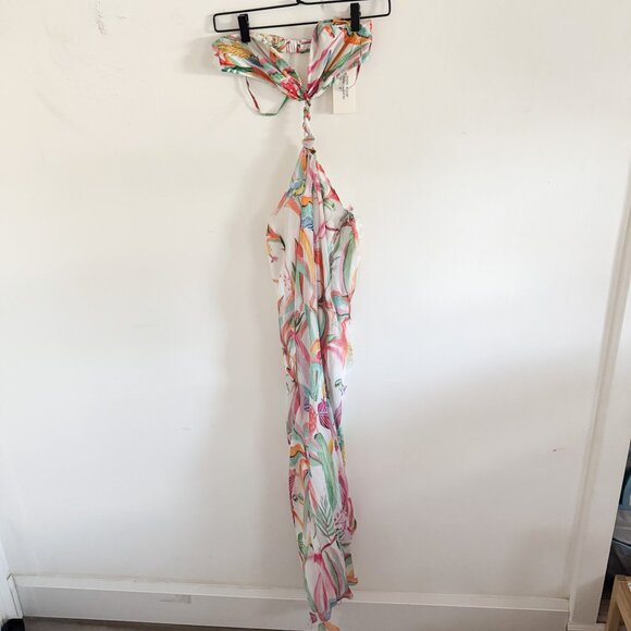 NWT Rococo Sand Multi Tropical Rio Braided Maxi Dress XS - Picture 2 of 7